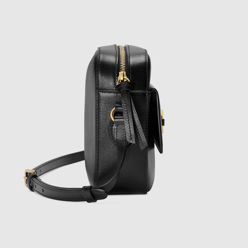 Gucci Horsebit 1955 Small Shoulder Bag 645454 Black